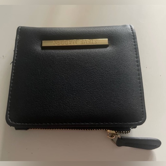 Steve Madden Handbags - Steve Madden Black Wallet with Gold Detail